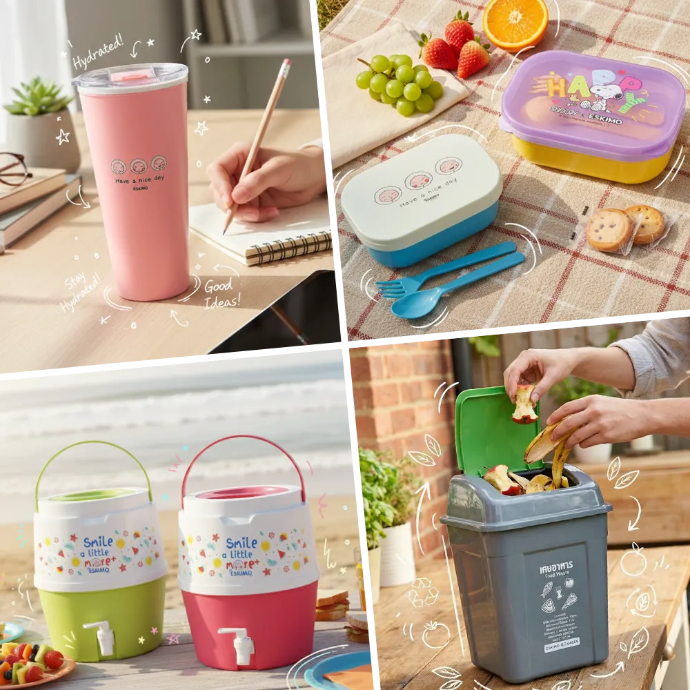 สินค้าพลาสติกพรีเมี่ยม OEM รับผลิตกระบอกน้ำ กระติกน้ำ | Eskimo